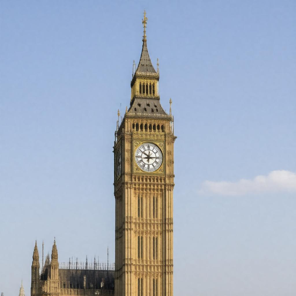 AI-created image of Big Ben (design of clock tower)