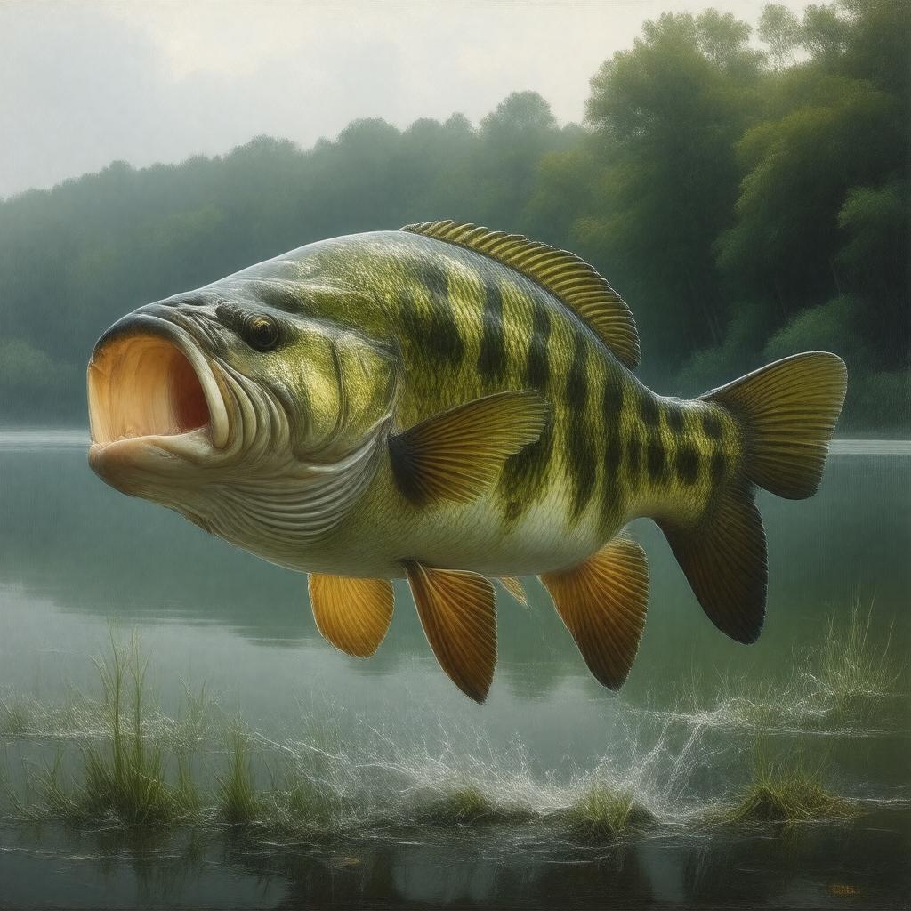 AI-created image of Bigmouth bass