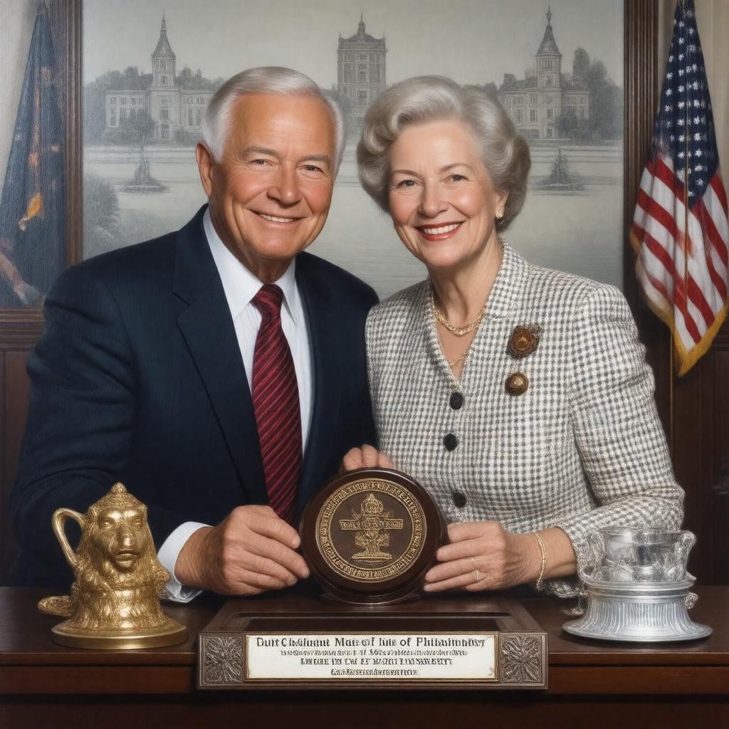 Click to view larger image AI-created image of Bill and Joyce Cummings