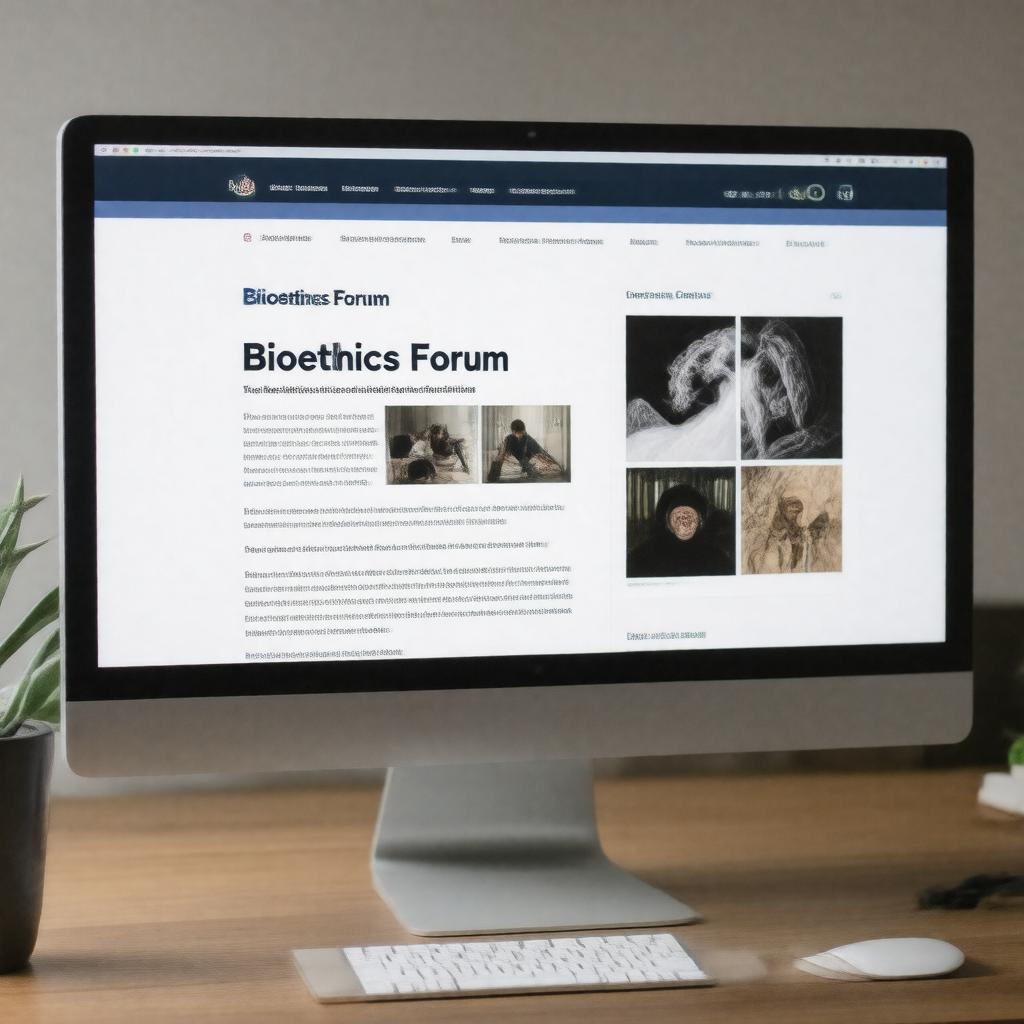 Click to view larger image AI-created image of Bioethics Forum