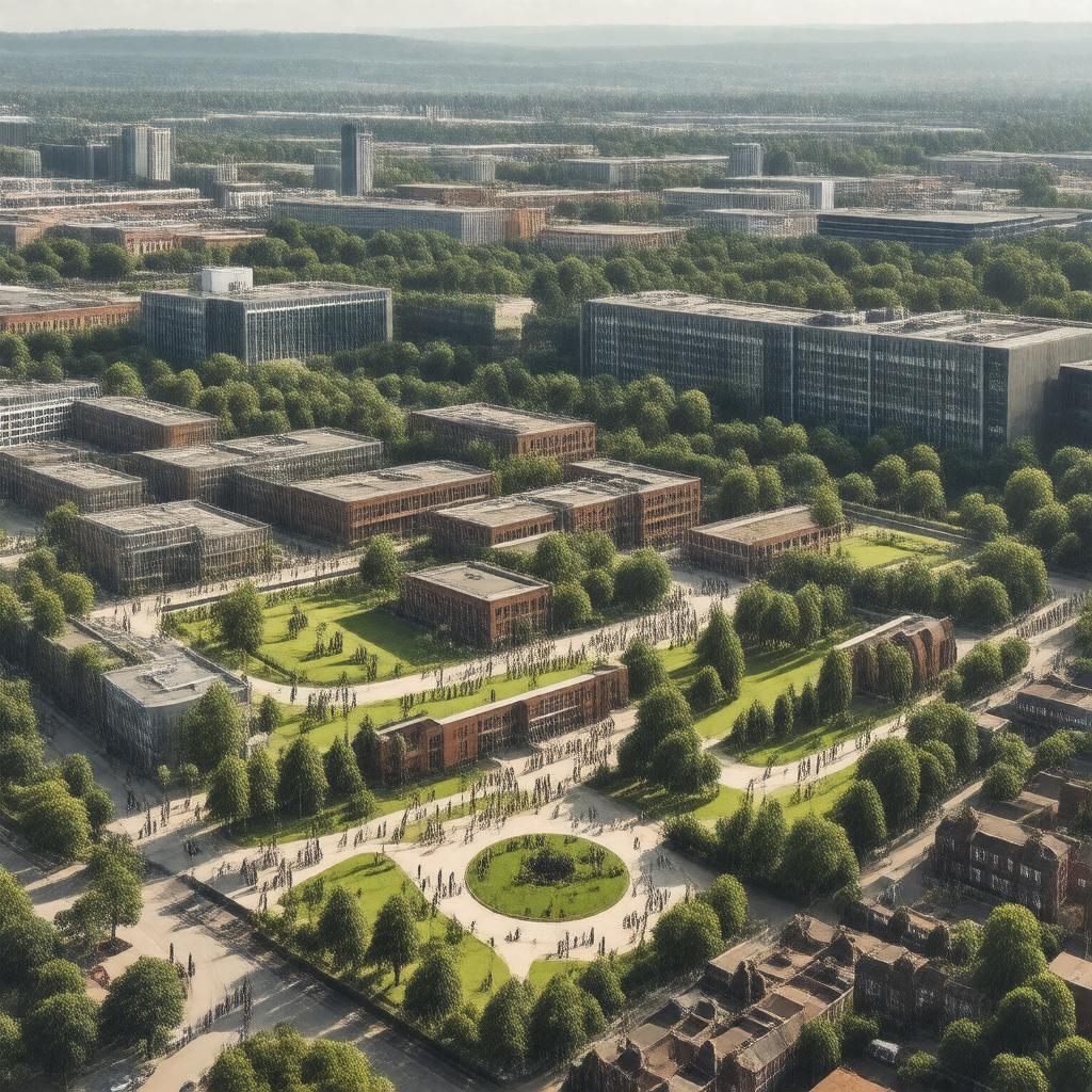 AI-created image of Birmingham City University