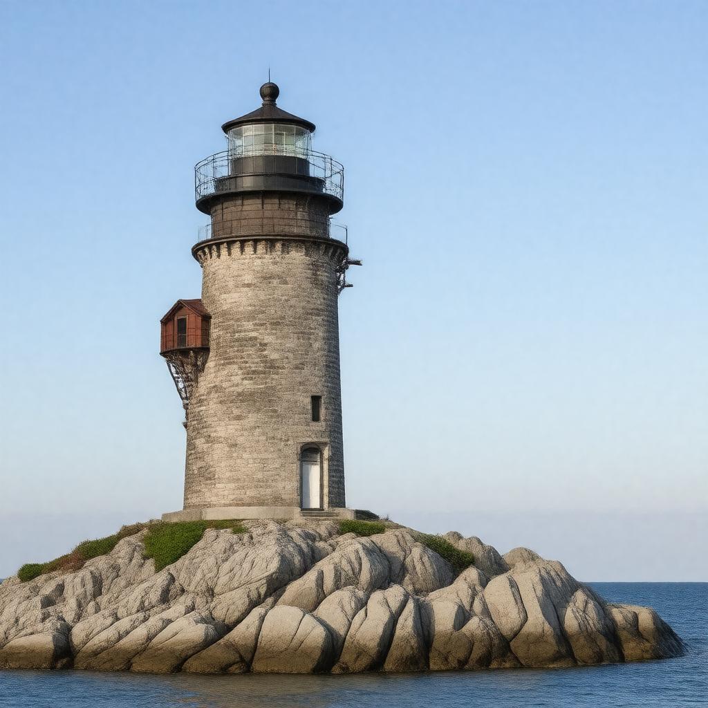 Click to view larger image AI-created image of Bishop and Clerks Light