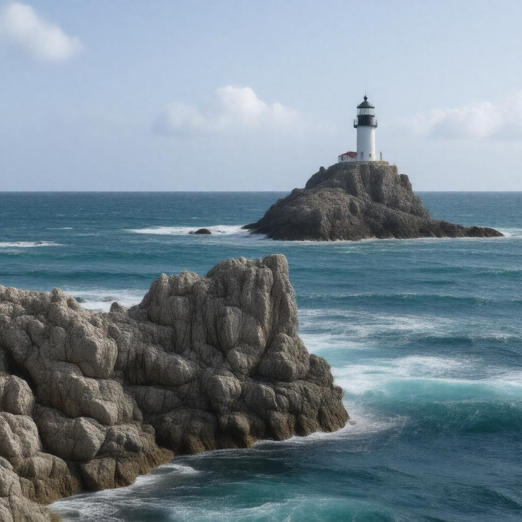 AI-created image of Bishop and Clerks Rocks