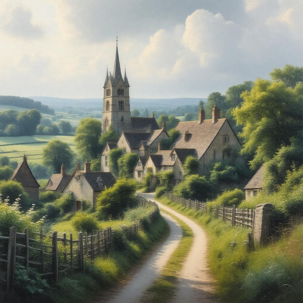 AI-created image of Bishopsbourne, England