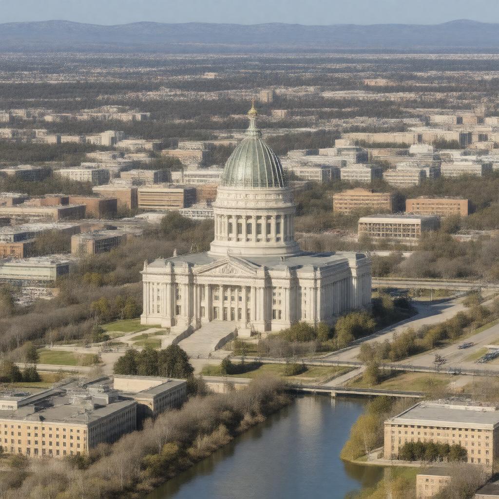 AI-created image of Bismarck, North Dakota