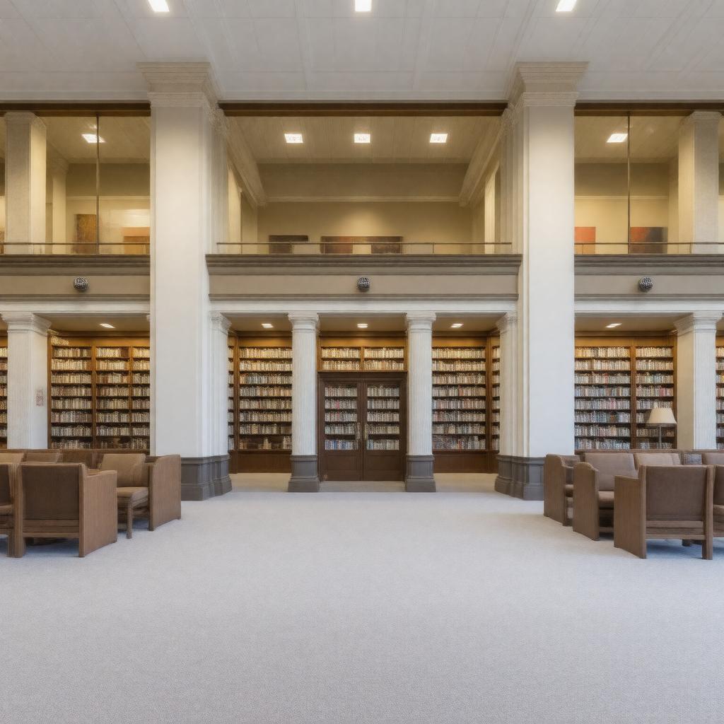 AI-created image of Bismarck Veterans Memorial Public Library