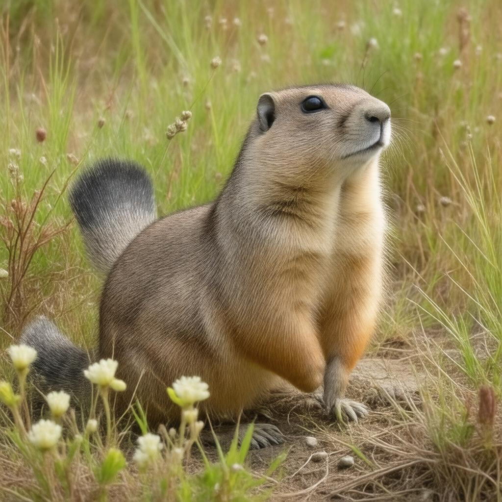 AI-created image of Black-tailed prairie dog