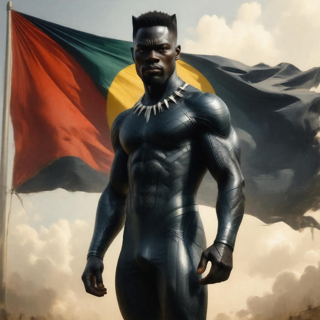 AI-created image of Black Panther