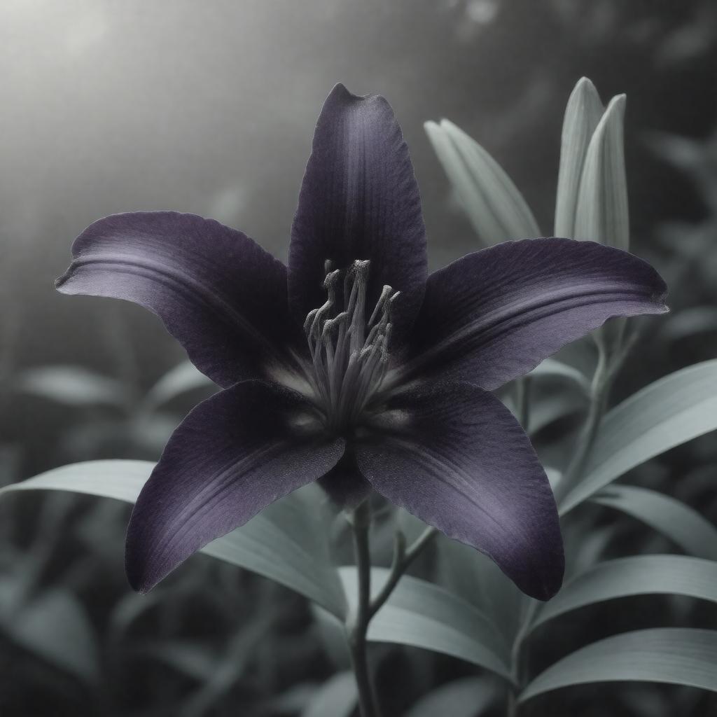 AI-created image of Black lily