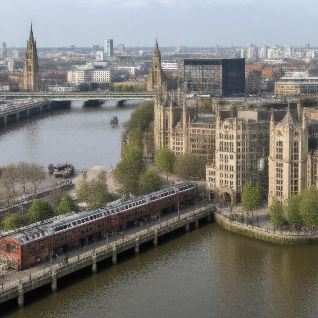 AI-created image of Blackfriars, London, England