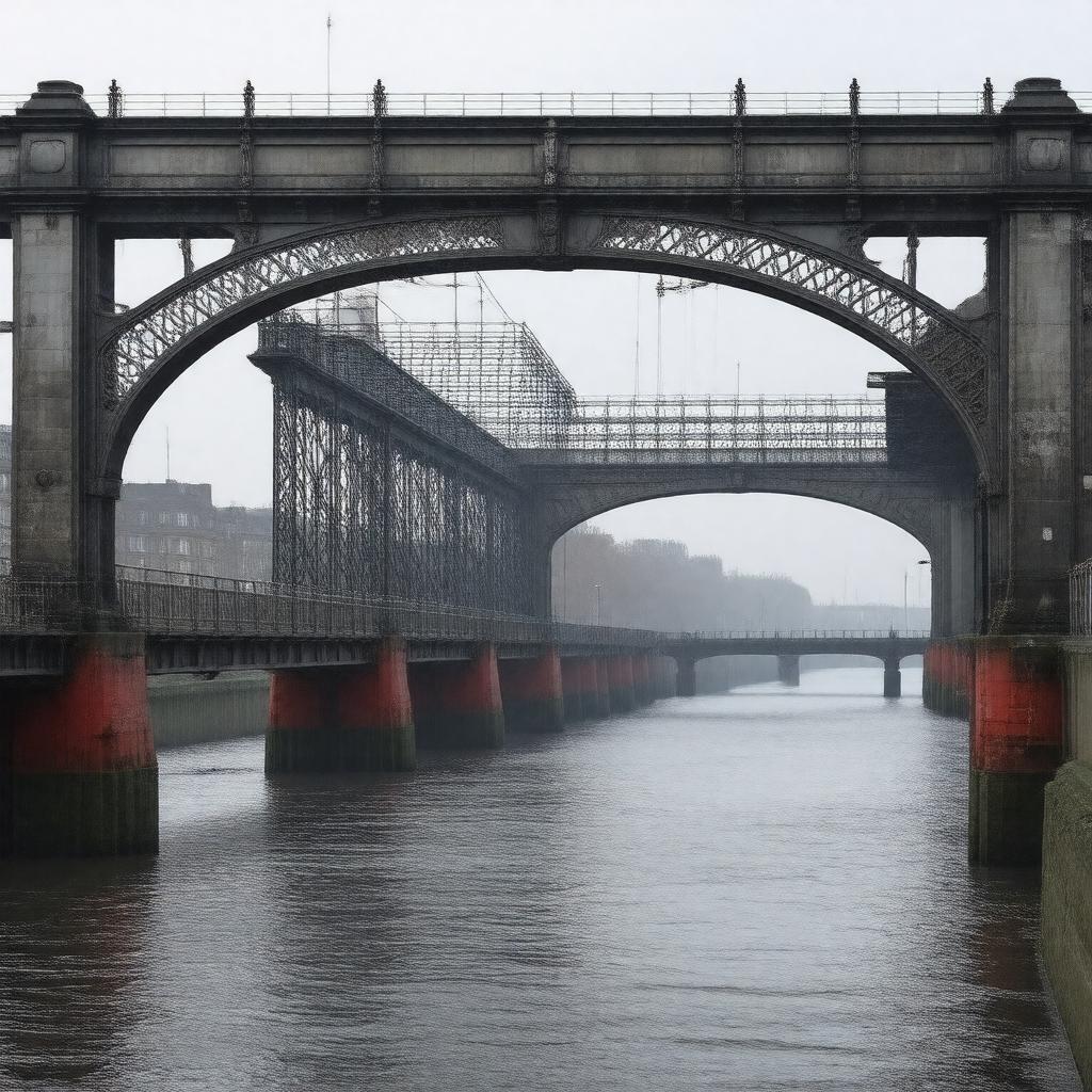 AI-created image of Blackfriars Railway Bridge
