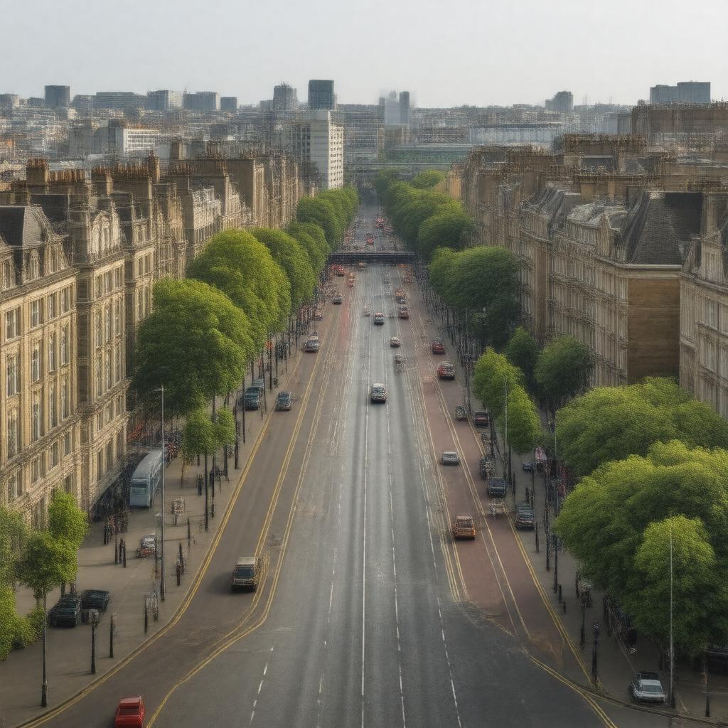 AI-created image of Blackfriars Road
