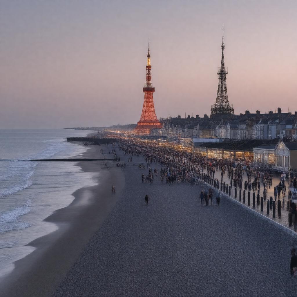AI-created image of Blackpool, England