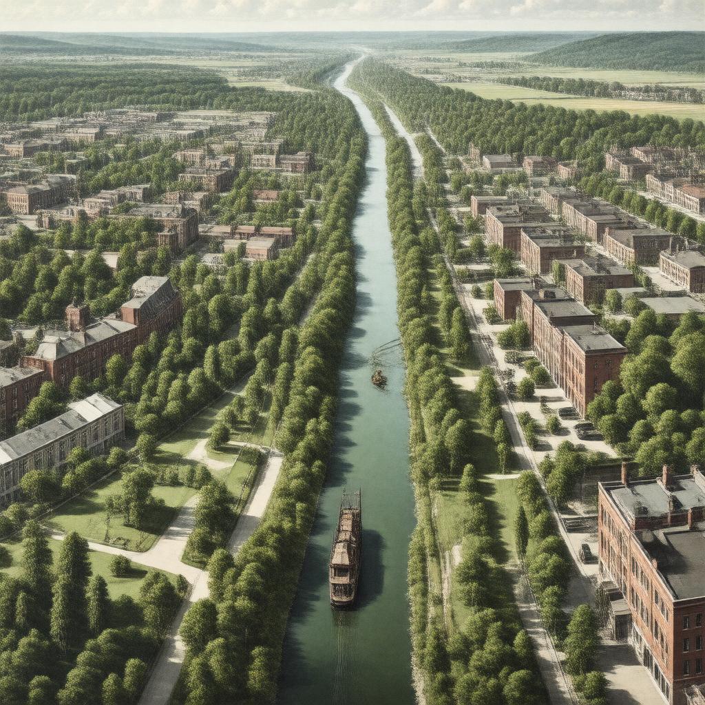 AI-created image of Blackstone Canal