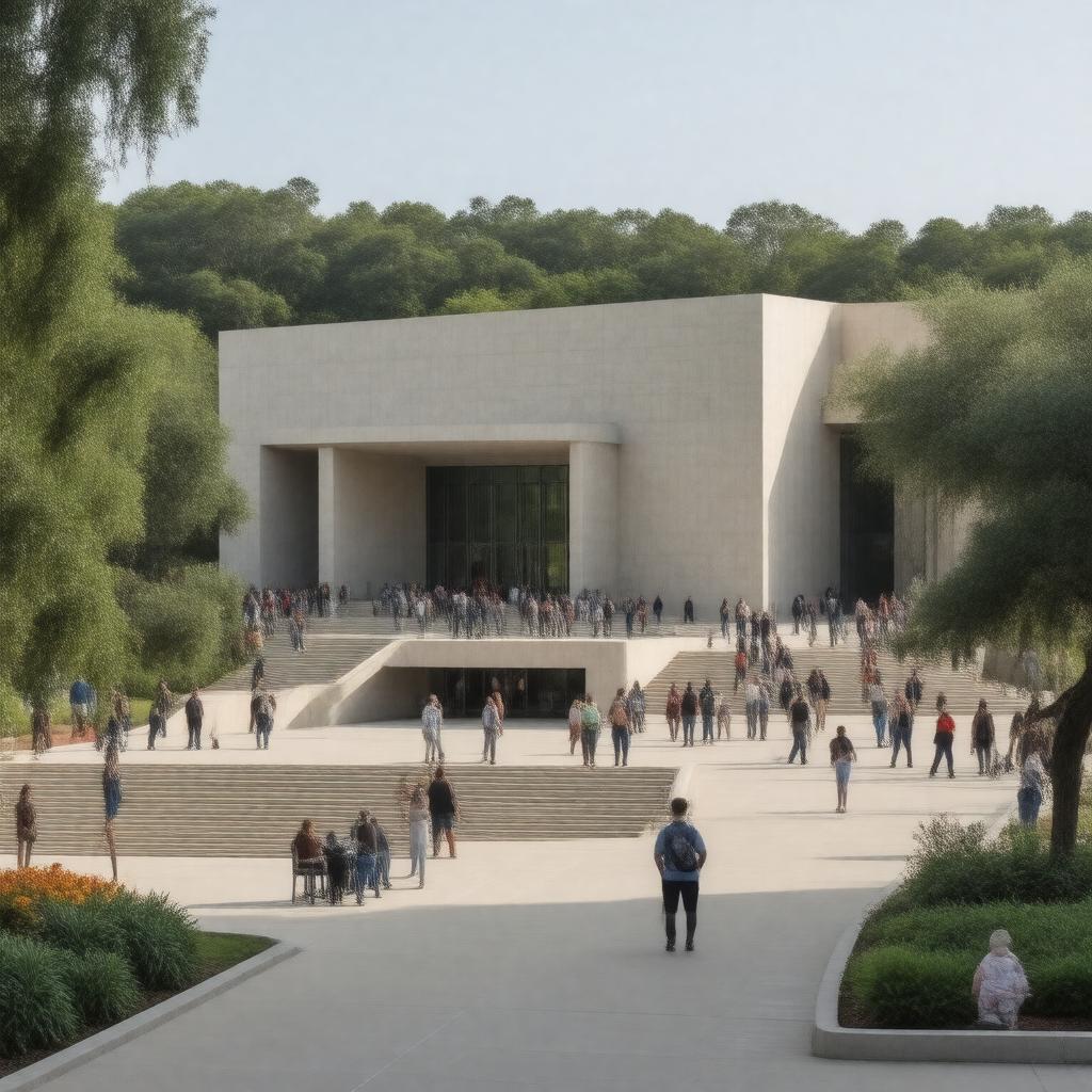 AI-created image of Blanton Museum of Art