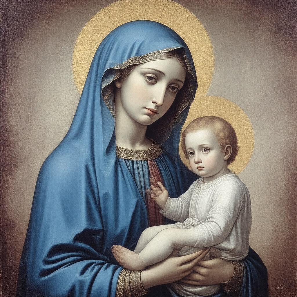 AI-created image of Blessed Virgin Mary