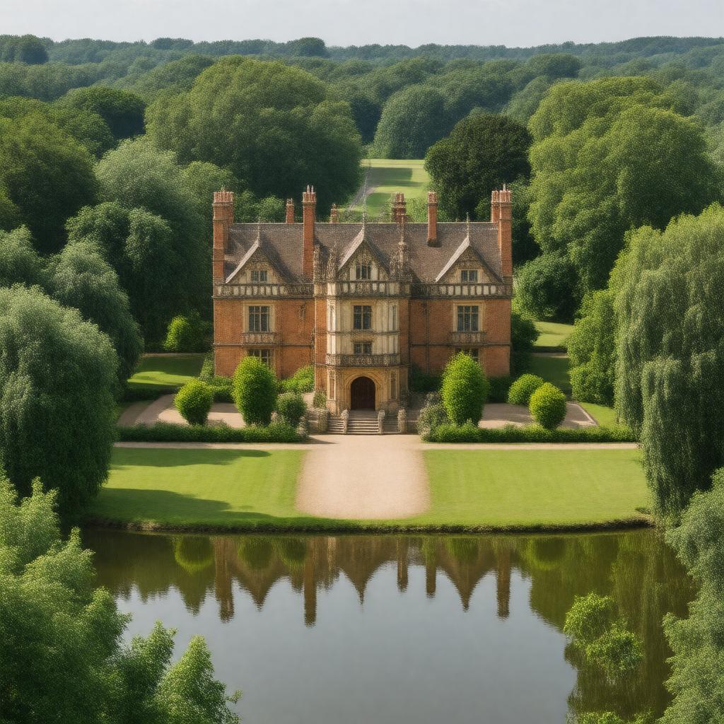 Click to view larger image AI-created image of Blickling Hall, Norfolk, England