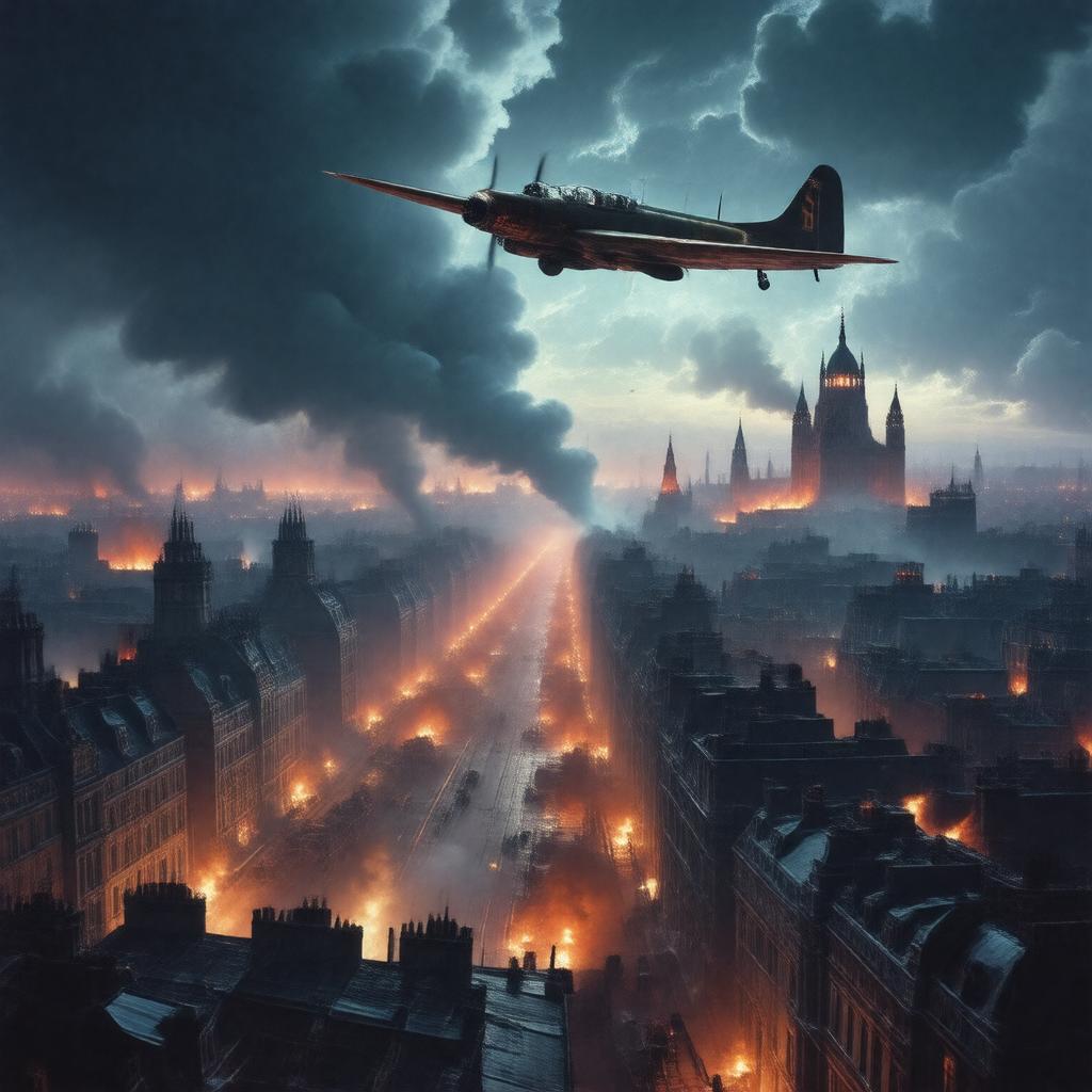 AI-created image of Blitz (WWII bombing)