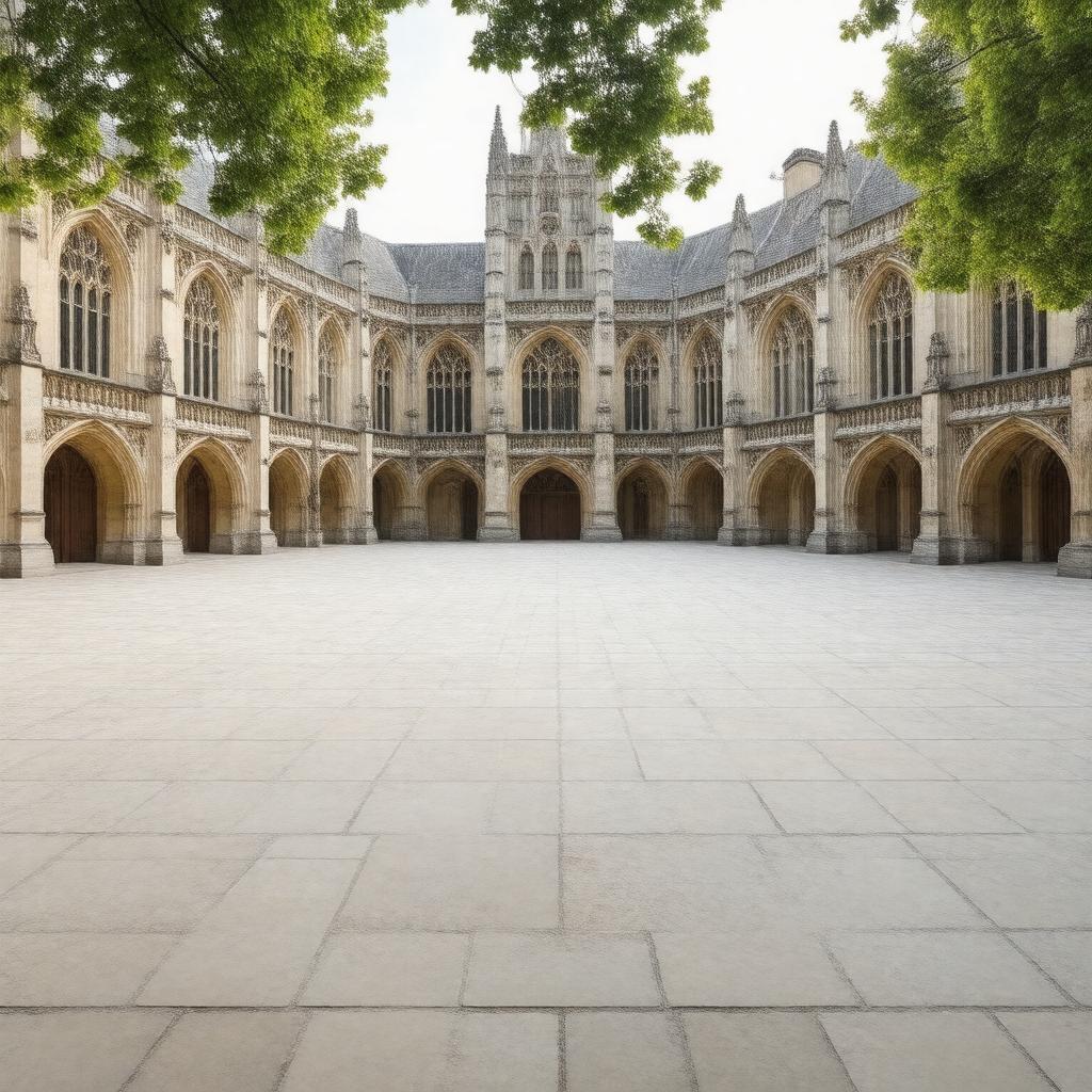 Click to view larger image AI-created image of Blue Boar Quadrangle