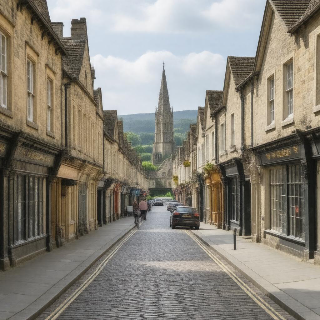 AI-created image of Blue Boar Street