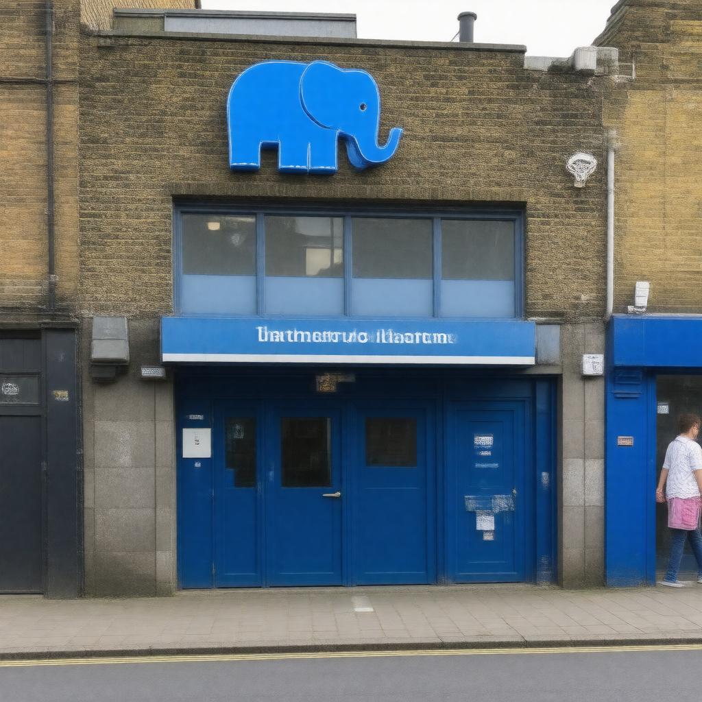 Click to view larger image AI-created image of Blue Elephant Theatre