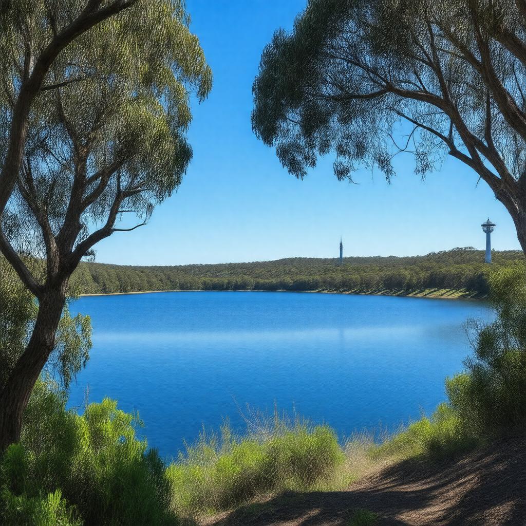 AI-created image of Blue Lake (Mount Gambier)