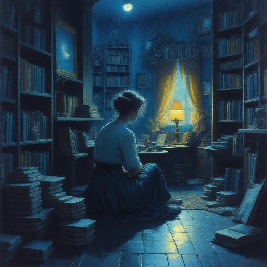 Click to view larger image AI-created image of Blue Nights