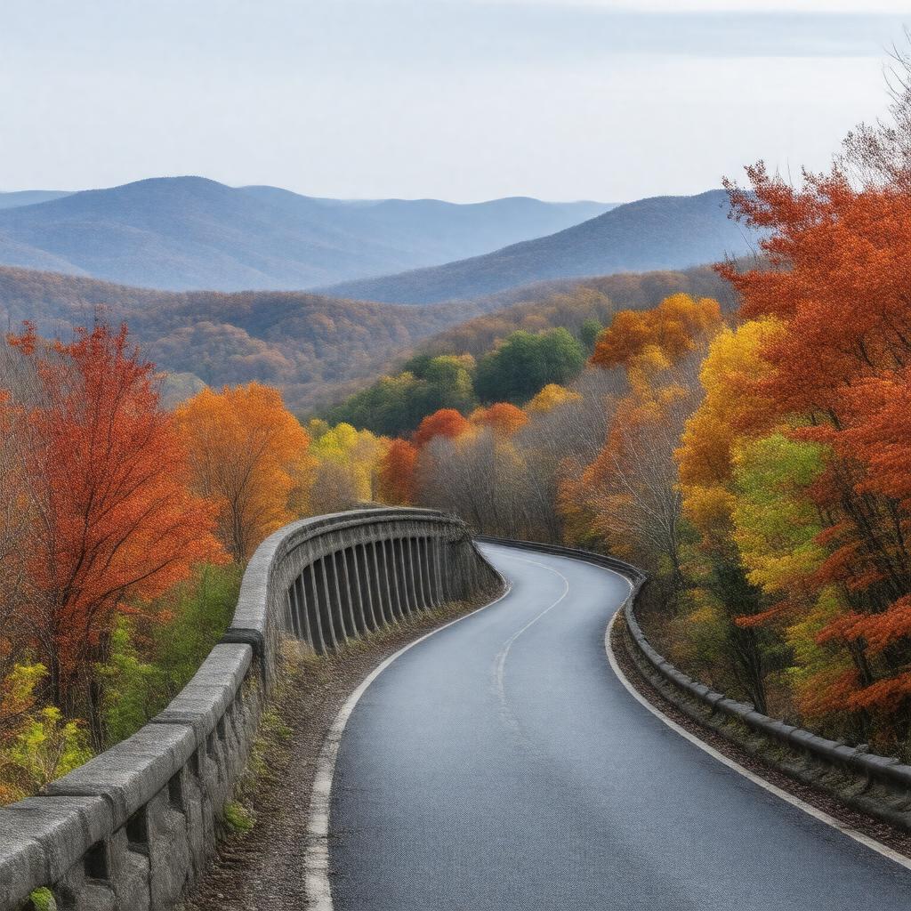 AI-created image of Blue Ridge Parkway