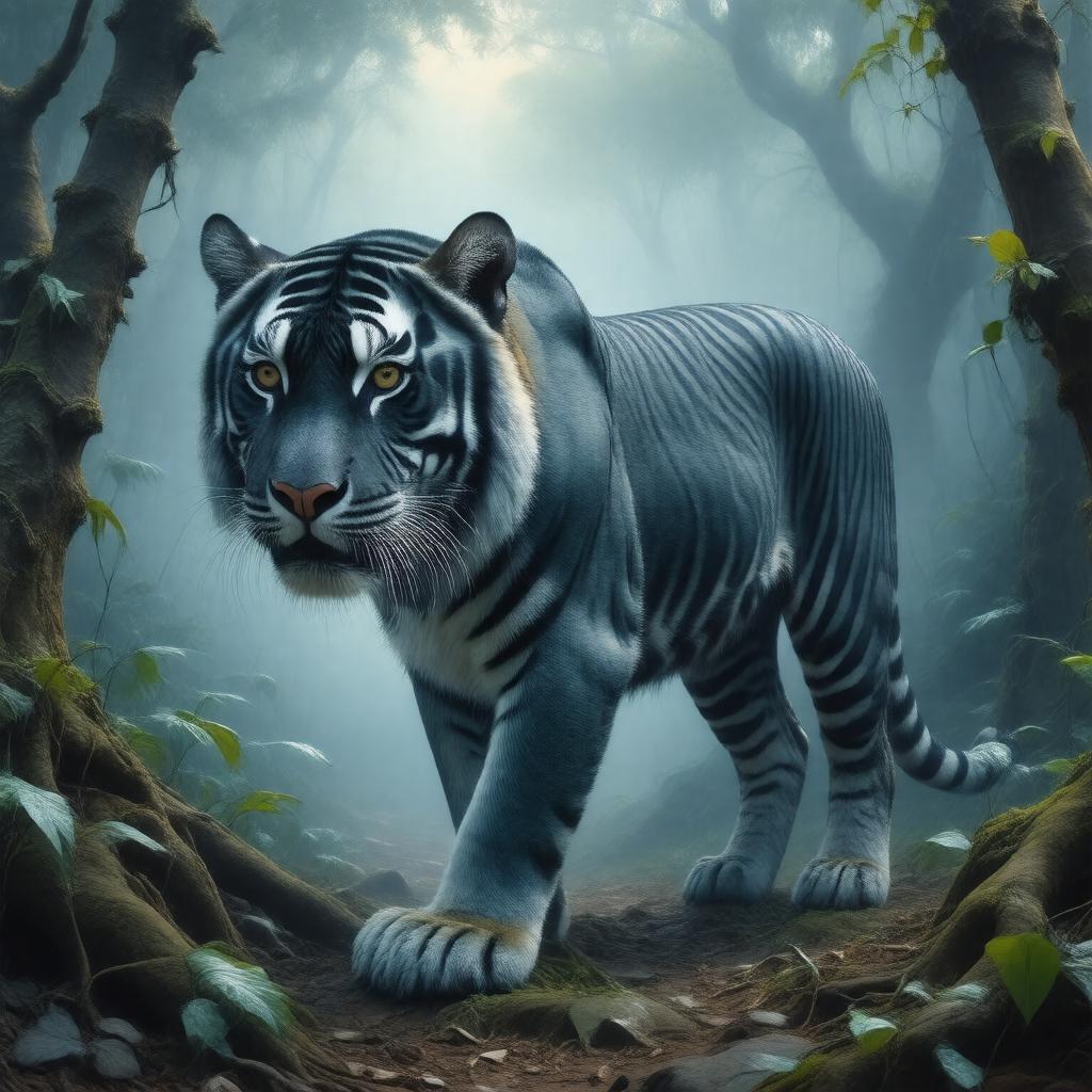 Click to view larger image AI-created image of Blue Tiger
