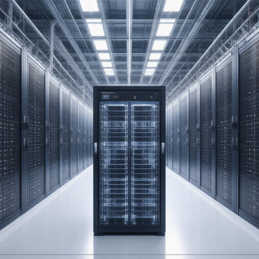 Click to view larger image AI-created image of Blue Waters supercomputer