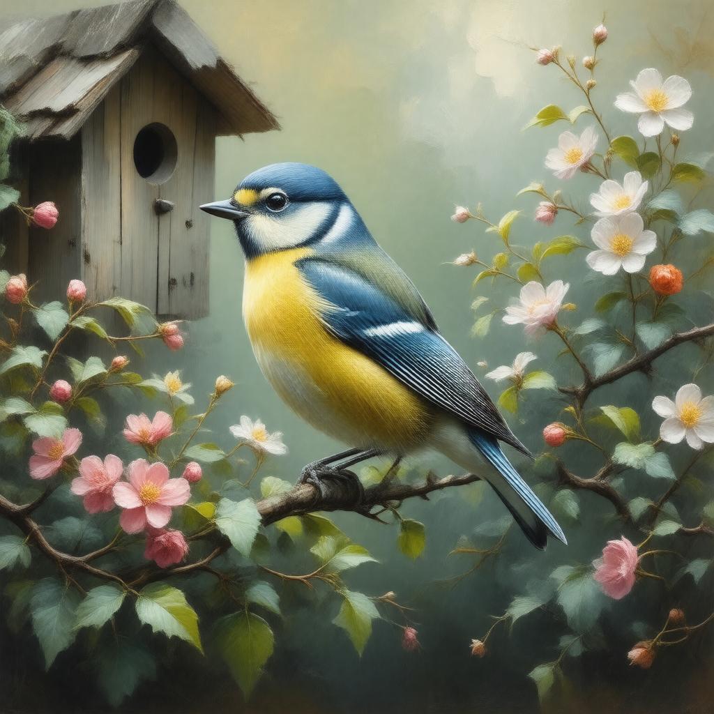 AI-created image of Blue tit