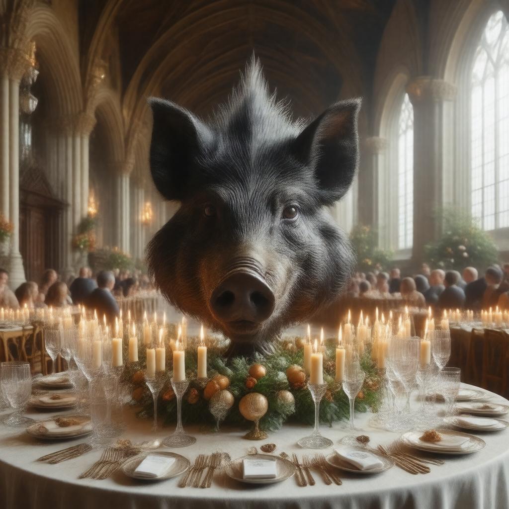 Click to view larger image AI-created image of Boar's Head Gaudy