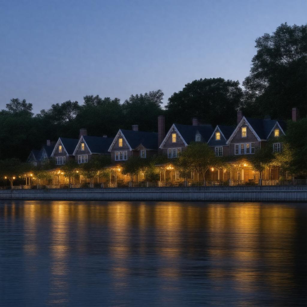 AI-created image of Boathouse Row