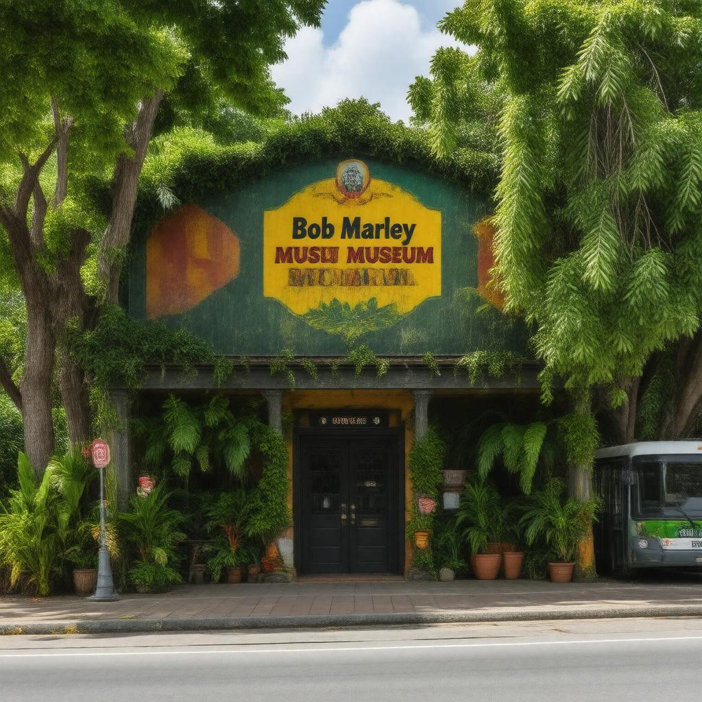 Click to view larger image AI-created image of Bob Marley Museum