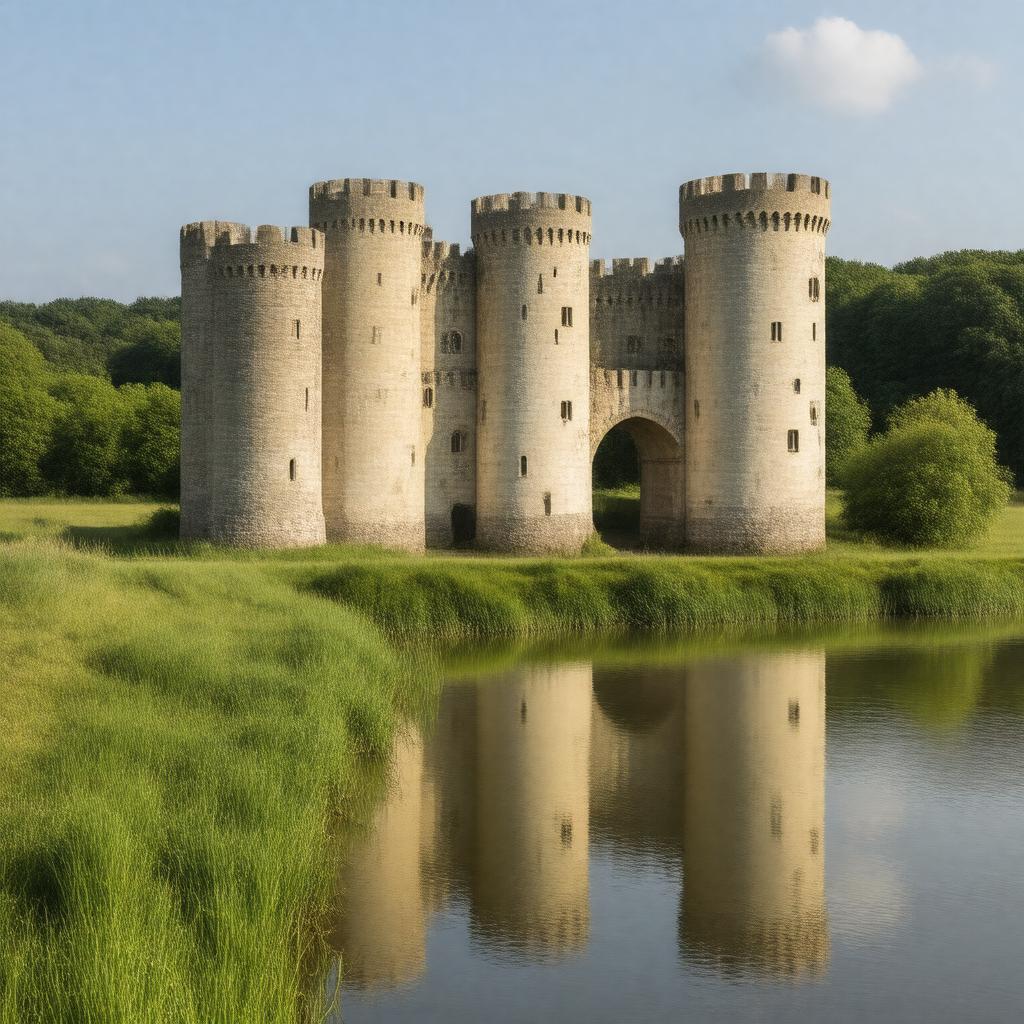 Click to view larger image AI-created image of Bodiam Castle