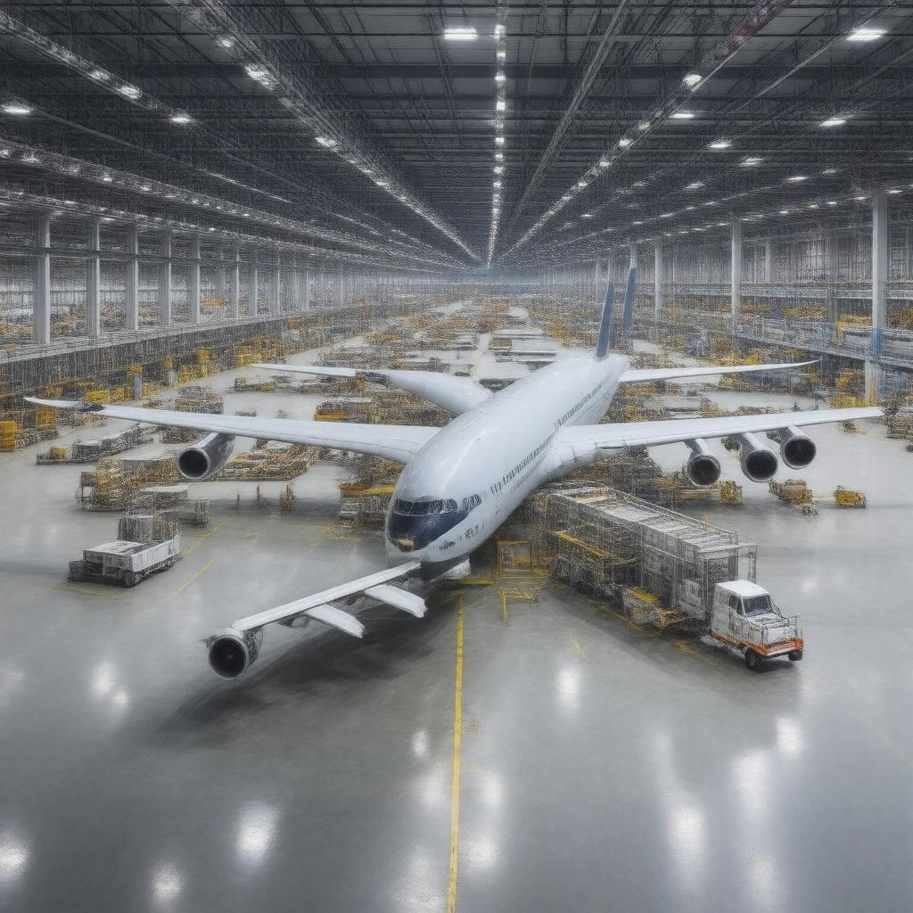 AI-created image of Boeing Everett Factory