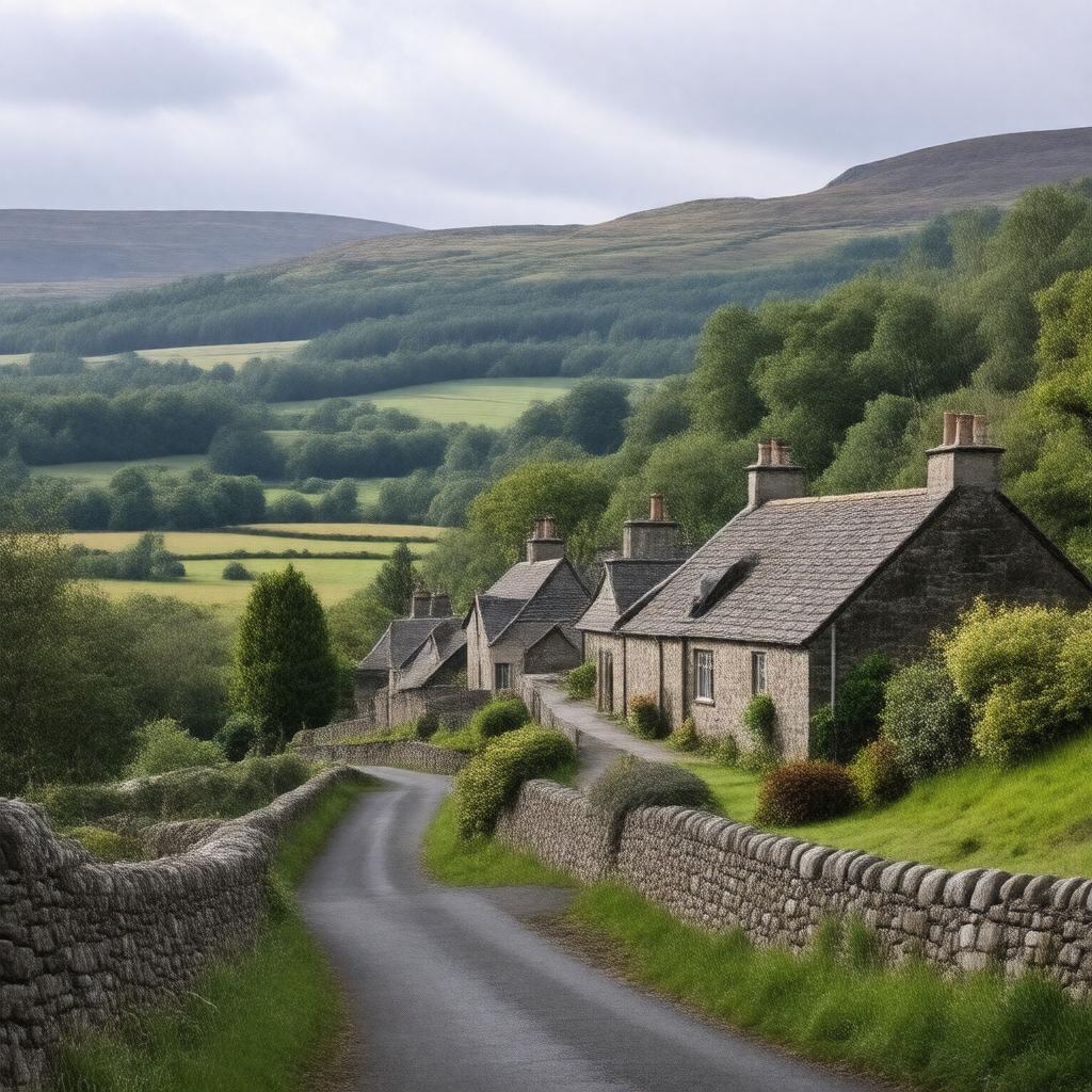 Click to view larger image AI-created image of Boghall, Stirlingshire, Scotland