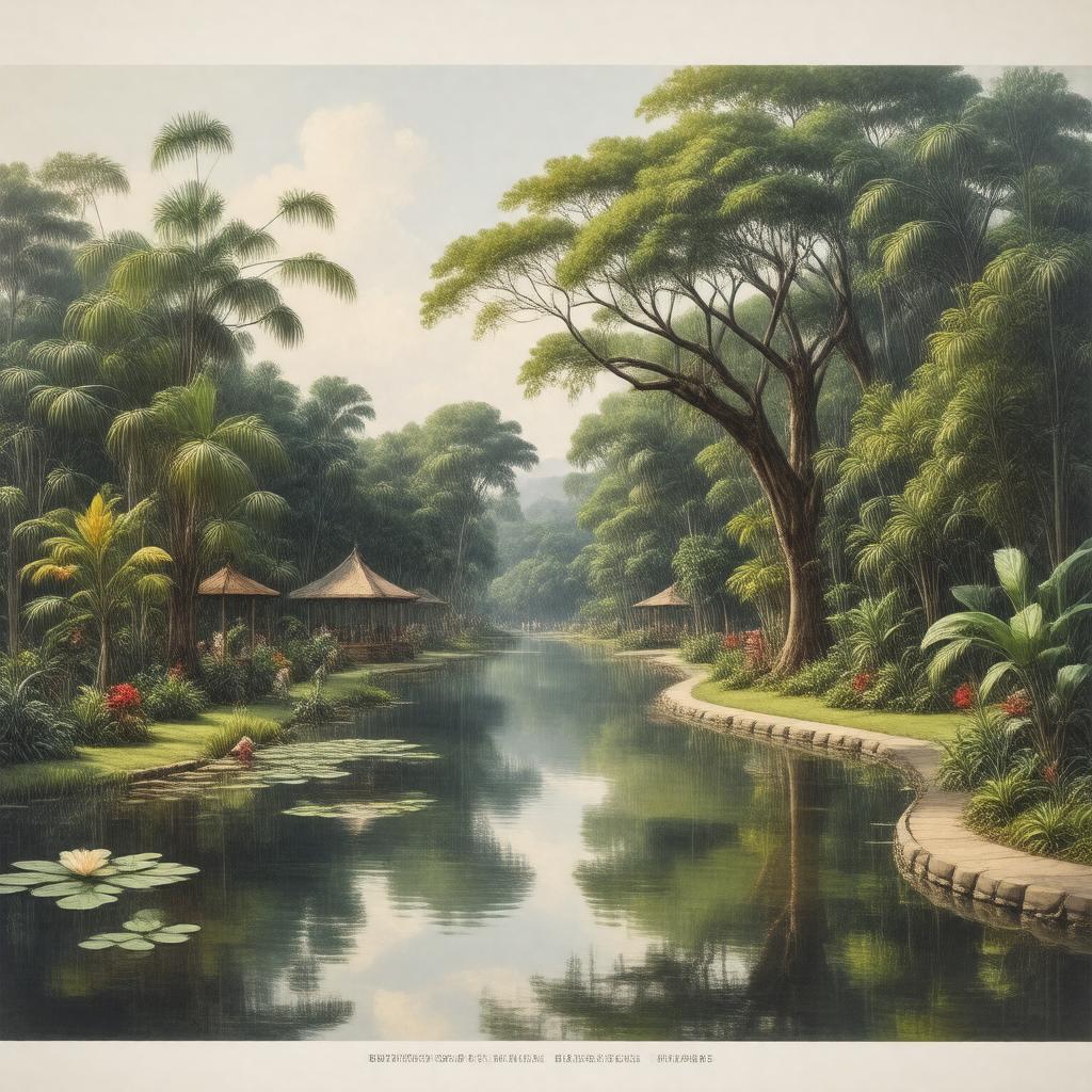 Click to view larger image AI-created image of Bogor Botanical Gardens