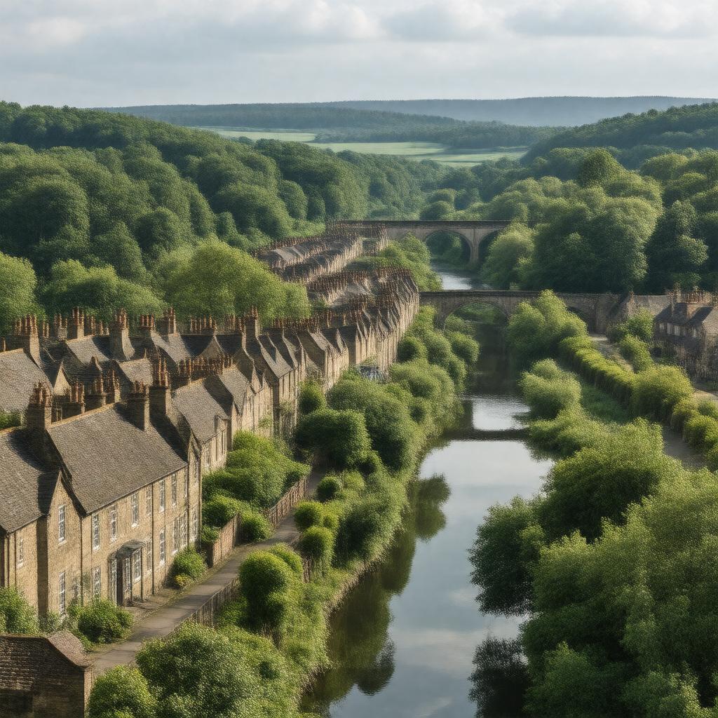 AI-created image of Bollington, Cheshire, England