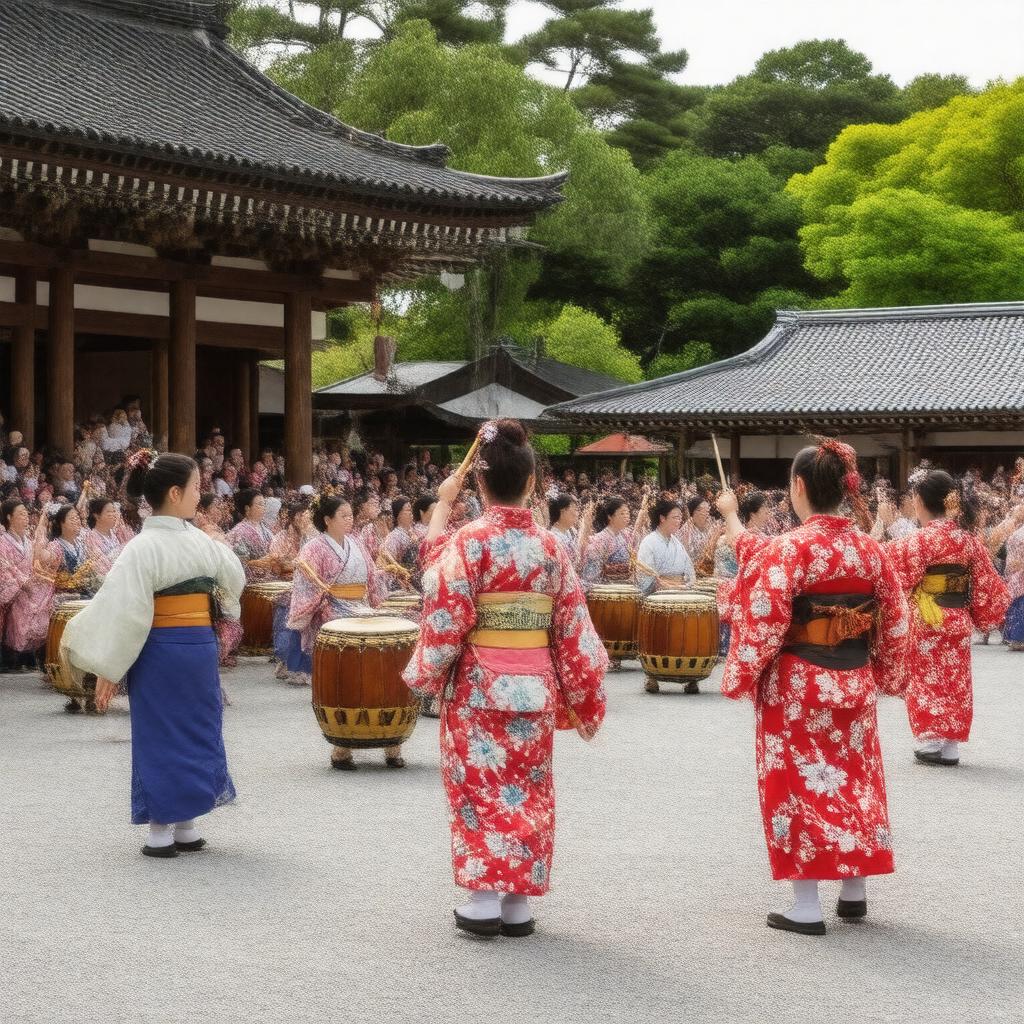 AI-created image of Bon Odori dance