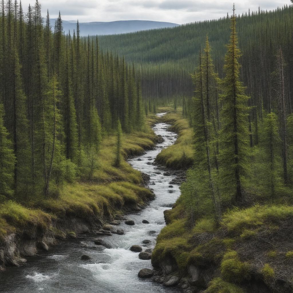 AI-created image of Bonanza Creek LTER