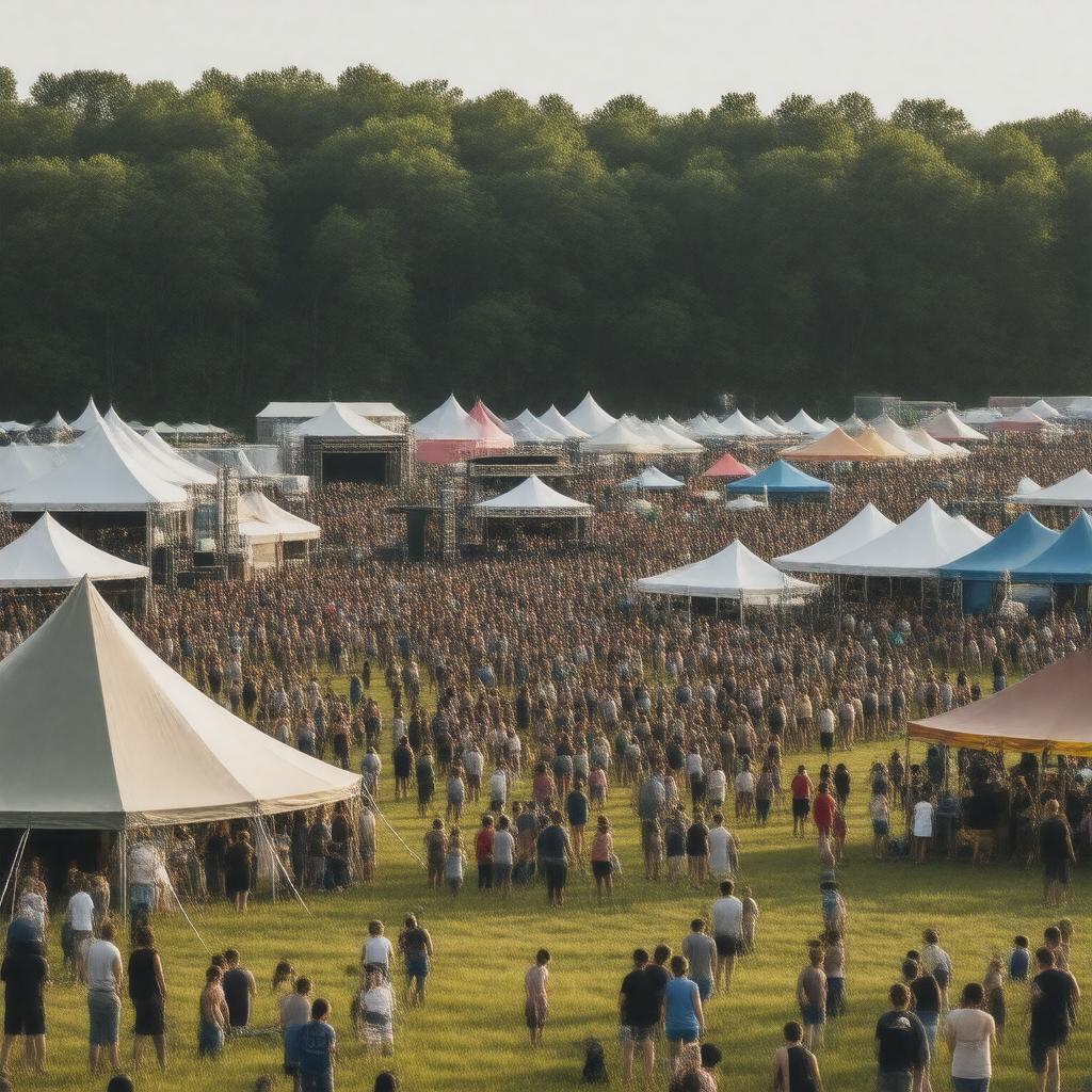 AI-created image of Bonnaroo Music and Arts Festival