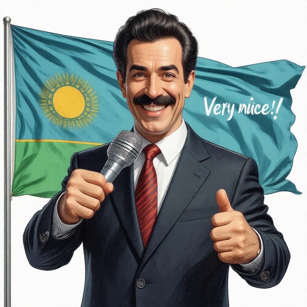 AI-created image of Borat Sagdiyev