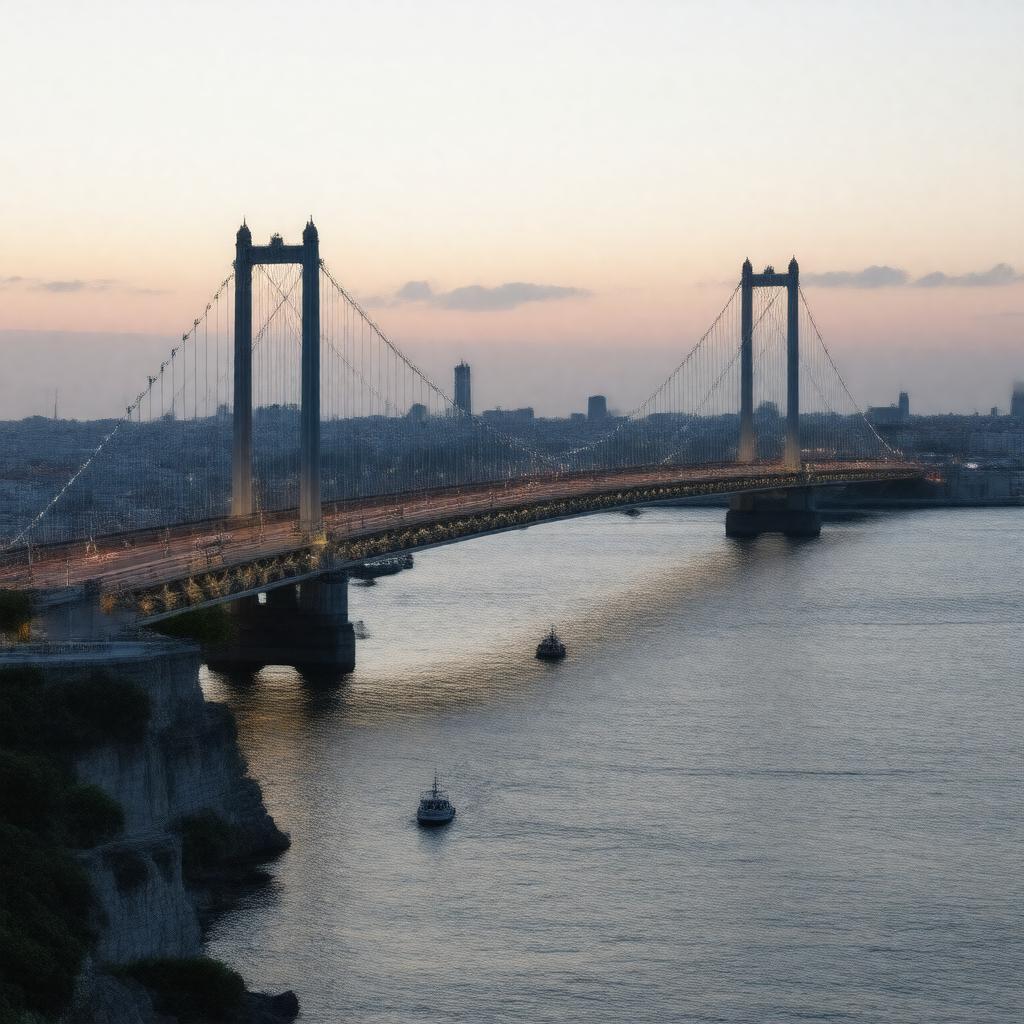 Click to view larger image AI-created image of Bosphorus Bridge