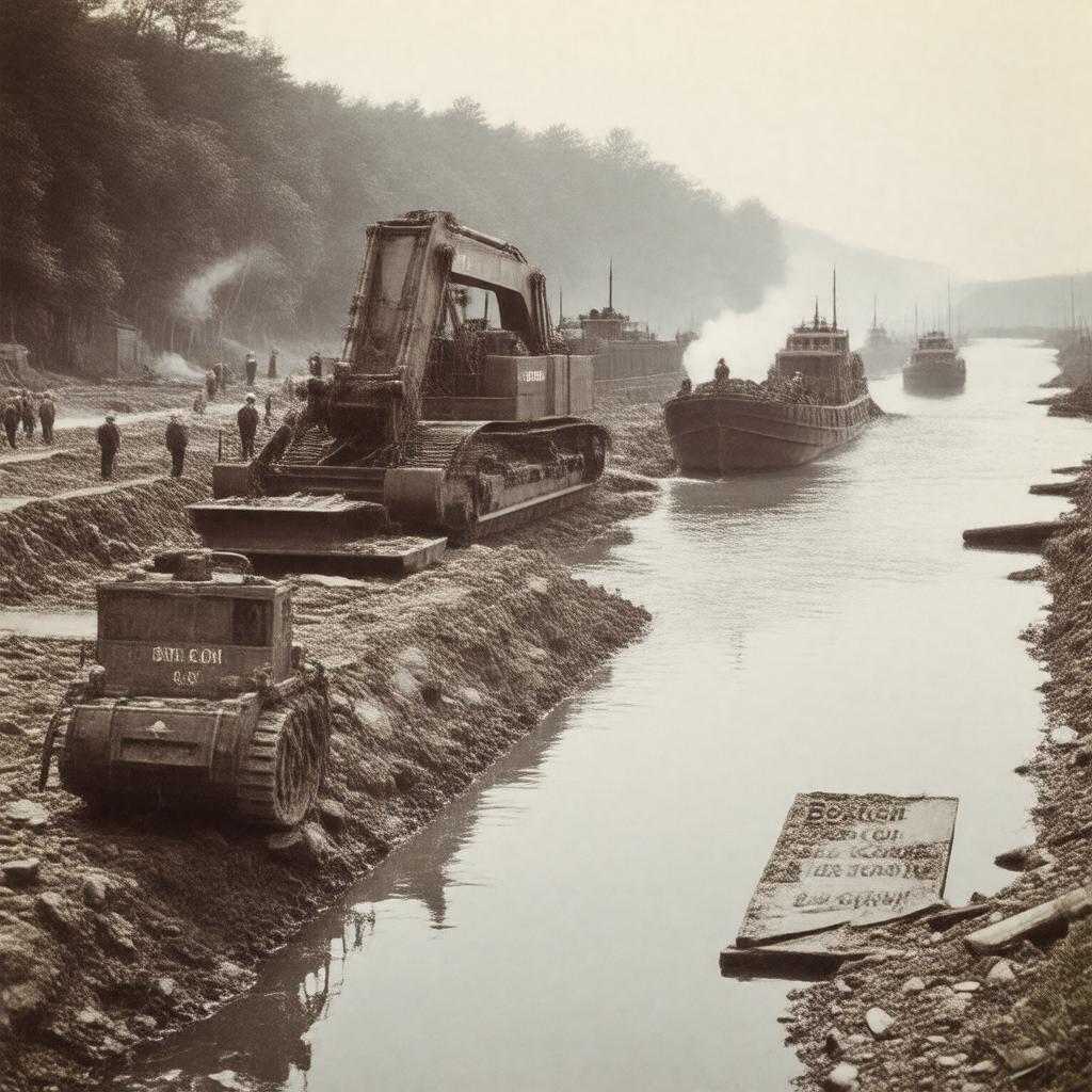 AI-created image of Boston, Cape Cod & New York Canal Company