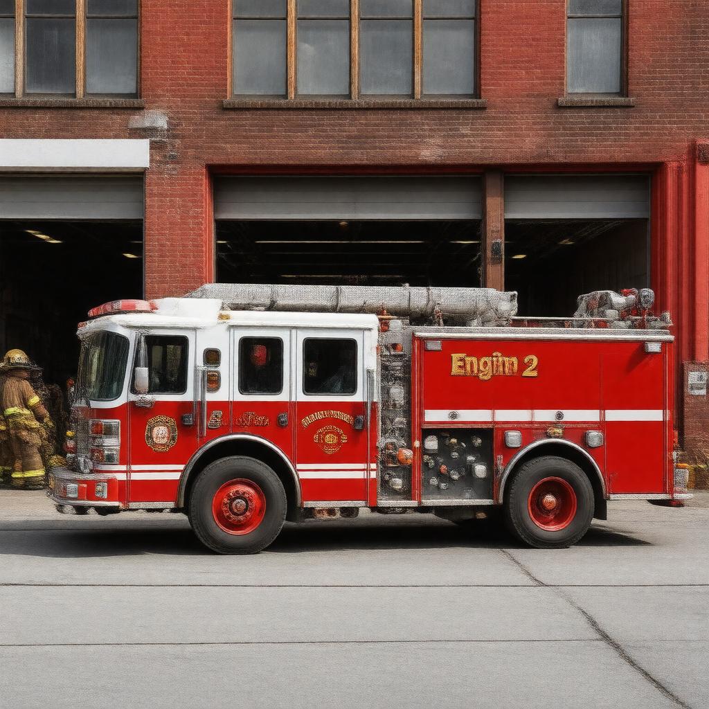 AI-created image of Boston Fire Department Engine 2