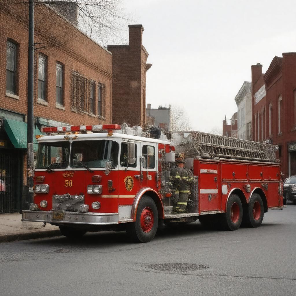 AI-created image of Boston Fire Department Engine 30
