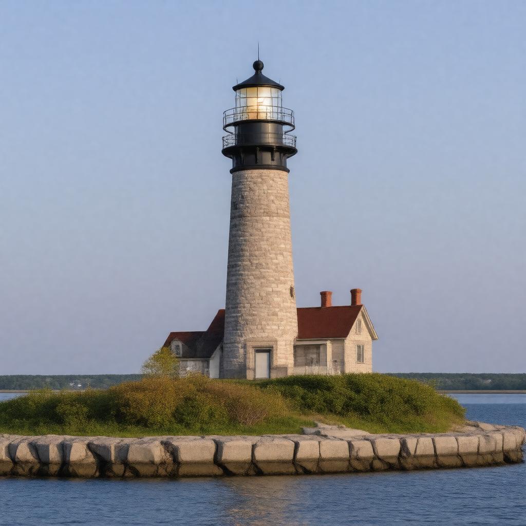 AI-created image of Boston Light