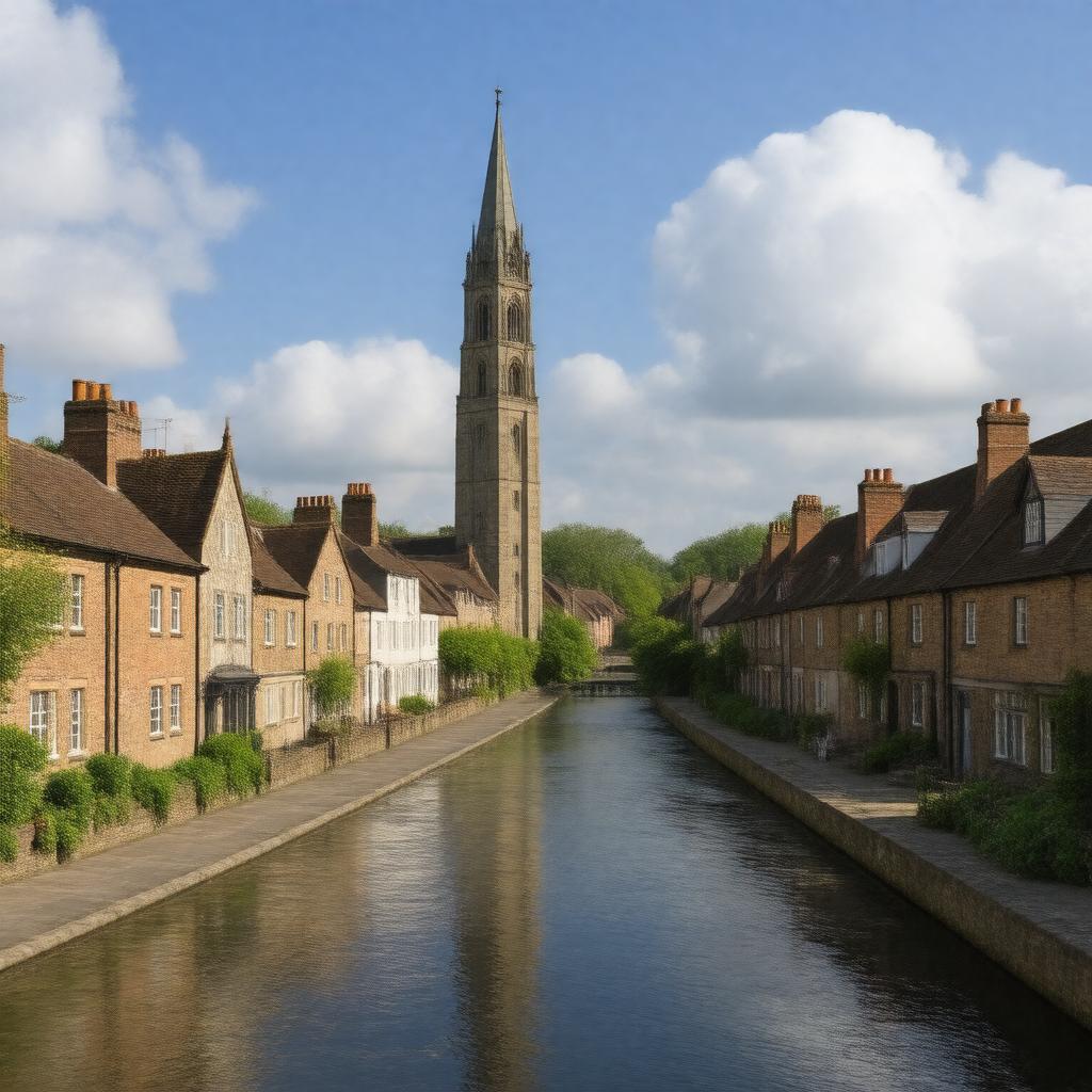 AI-created image of Boston, Lincolnshire, England