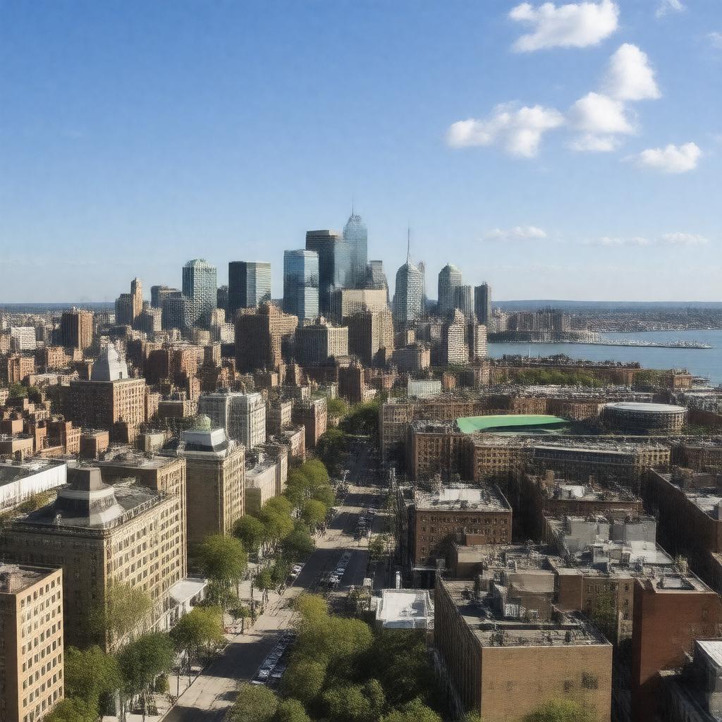 AI-created image of Boston, Massachusetts, USA